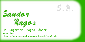 sandor magos business card